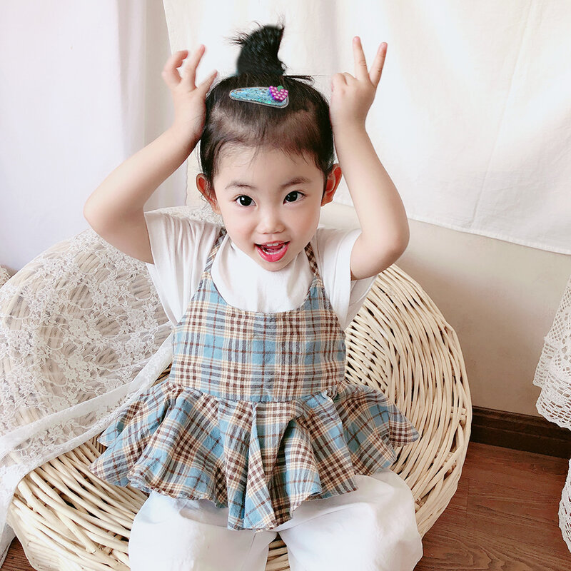 Children's hair clip color quicksand transparent edge clip girl fruit hair clip Korean girls BB clip clip clip headgear