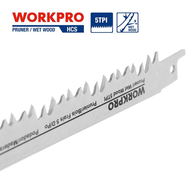 Workpro 230ミリメートル鋸剪定往復鋸刃クリーン木材高速切削 (5 tpi)-5パック9 inchx1.3x5T