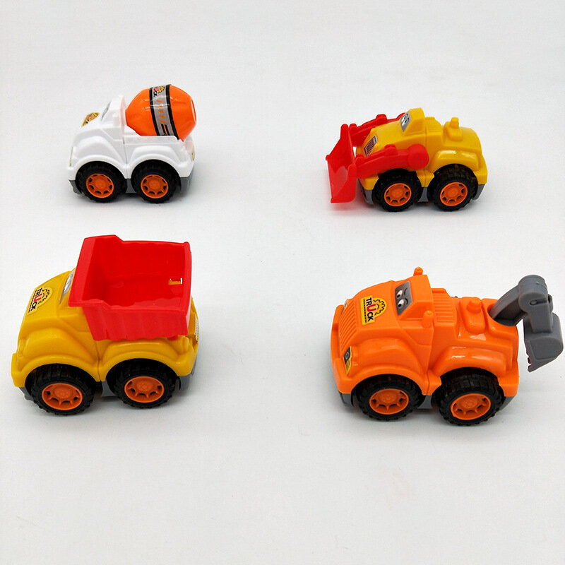 4 Pcs A Lot Children's Cartoon Mini Inertia Car Set Toy Car Model Gift Creative Children's Toy