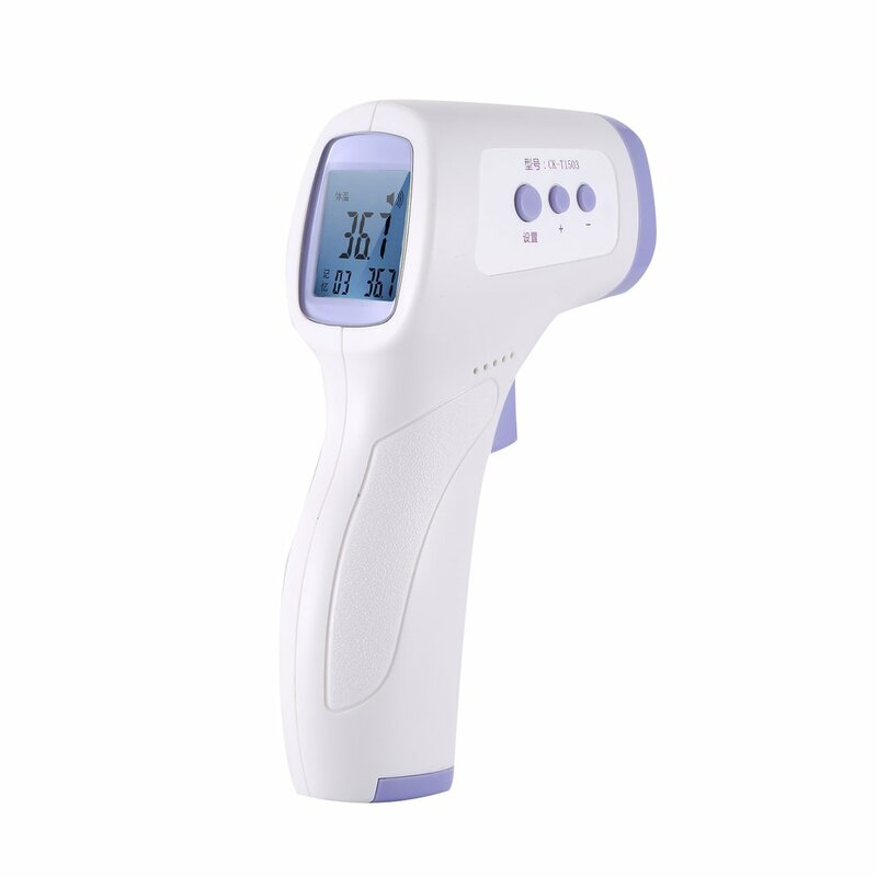 US Stock Digital Infrared Temperature Gun LCD Display Non-contact IR Forehead Ear Temperature Measurement for Baby Kids Adults