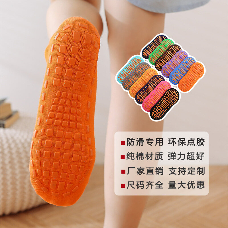 Baby 1 Pair Non-slip Floor Socks Boy Girl Spring Summer Breathable Home Socks Cotton Candy Colors Protector Ankle Socks for Kids