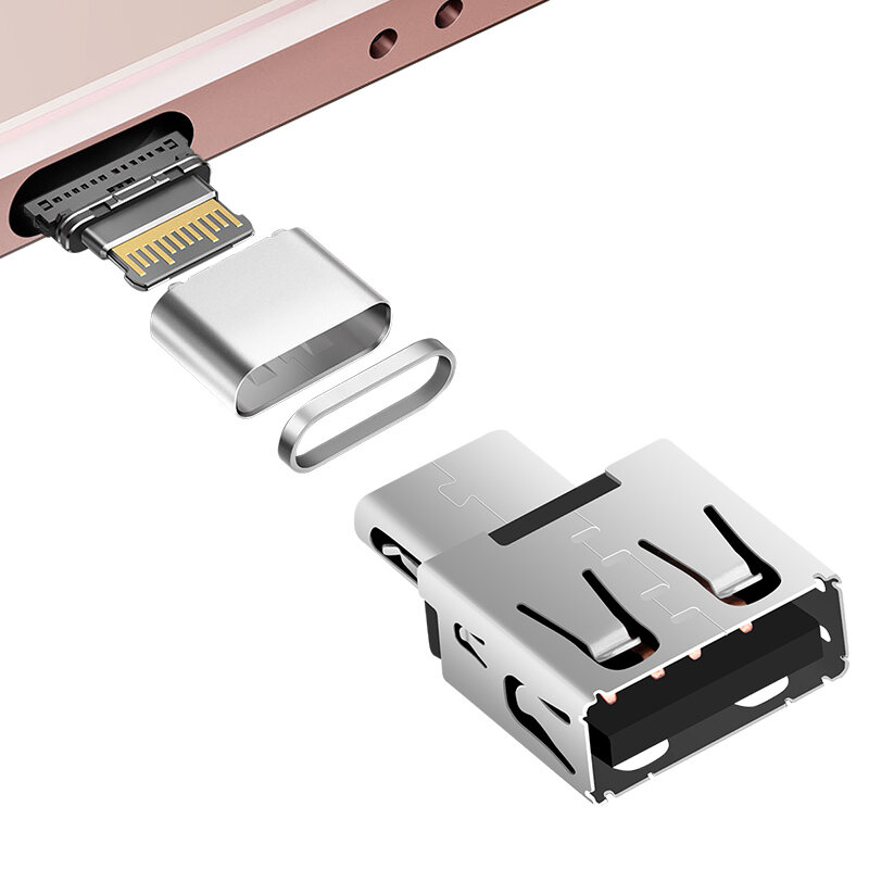 Ginsley USB C ประเภทอะแดปเตอร์ C ถึง USB2.0 อะแดปเตอร์ Thunderbolt 3 Type-C อะแดปเตอร์ OTG สำหรับ Macbook pro air Samsung S9/10 USB OTG