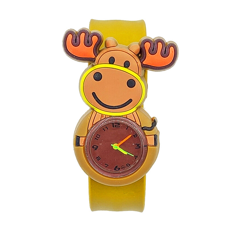 Reloj deportivo de dibujos animados para niños y niñas, cronógrafo con diseño de león, perro, ciervo y unicornio, ideal para regalo de fiesta de cumpleaños
