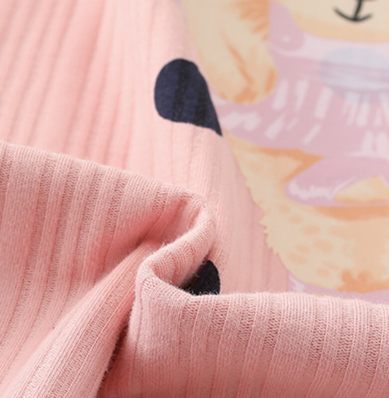 Pijama de algodão feminino primavera e outono manga longa coreano bonito pode ser desgastado no outono e inverno todo o algodão fino