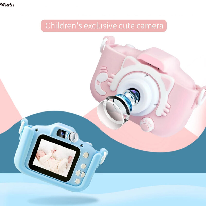 regalo de Navidad Mini cámara Digital con pantalla Cámara de juguete para niños juguete educativo al aire libre 