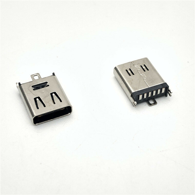 USB Tipo C Soquete Masculino e Feminino, Conector PCB, Vertical DIP Tipo C, Bandeira Offset, DIY, 6P, 9P, 14P, 16P, USB 3.1