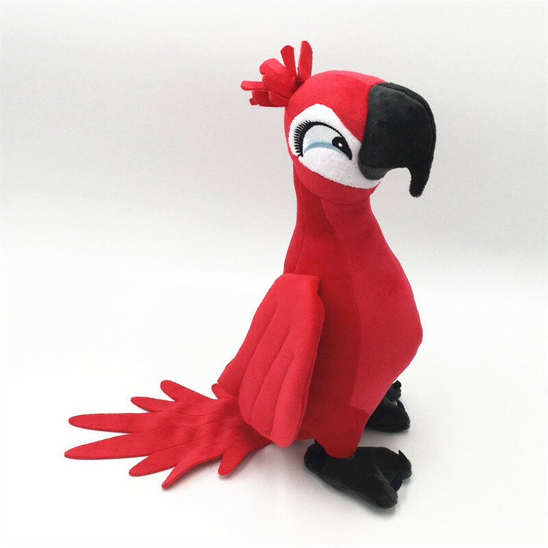 Nowa słodka papuga Rio pluszowa zabawka Stand-up papuga lalka zabawka nadziewane ara pluszowe zabawki dla ptaków 4 kolory