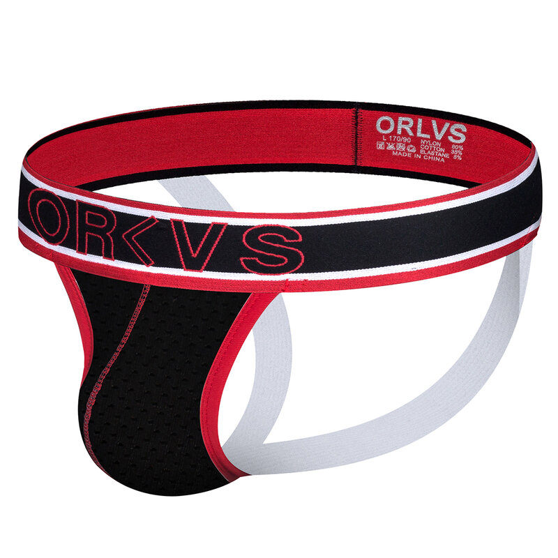 ORLVS-Calzoncillos Slip de algodón para hombre, ropa interior, suspensorio, Gay