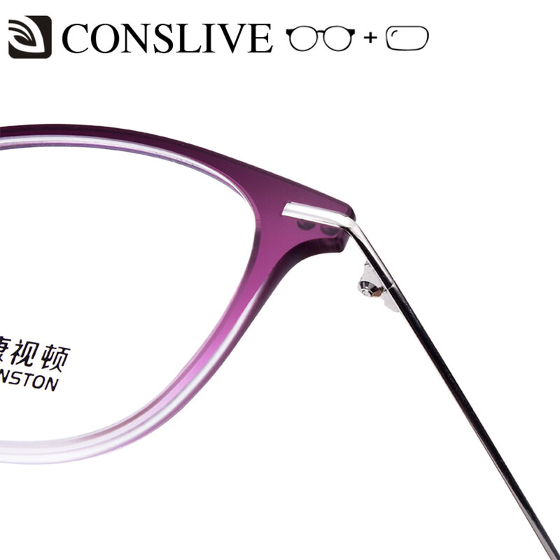 Mulher óculos de prescrição óculos ópticos progressivos fotochromic miopia redonda quadros com lentes stp18016