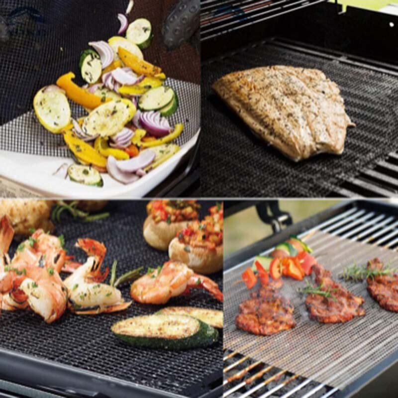 2021 Non-stick Barbecue Mat 40*33cm Barbecue Cooking Tool Barbecue Plate Heat-resistant Barbecue Supplies Kitchen Tool Gadgets
