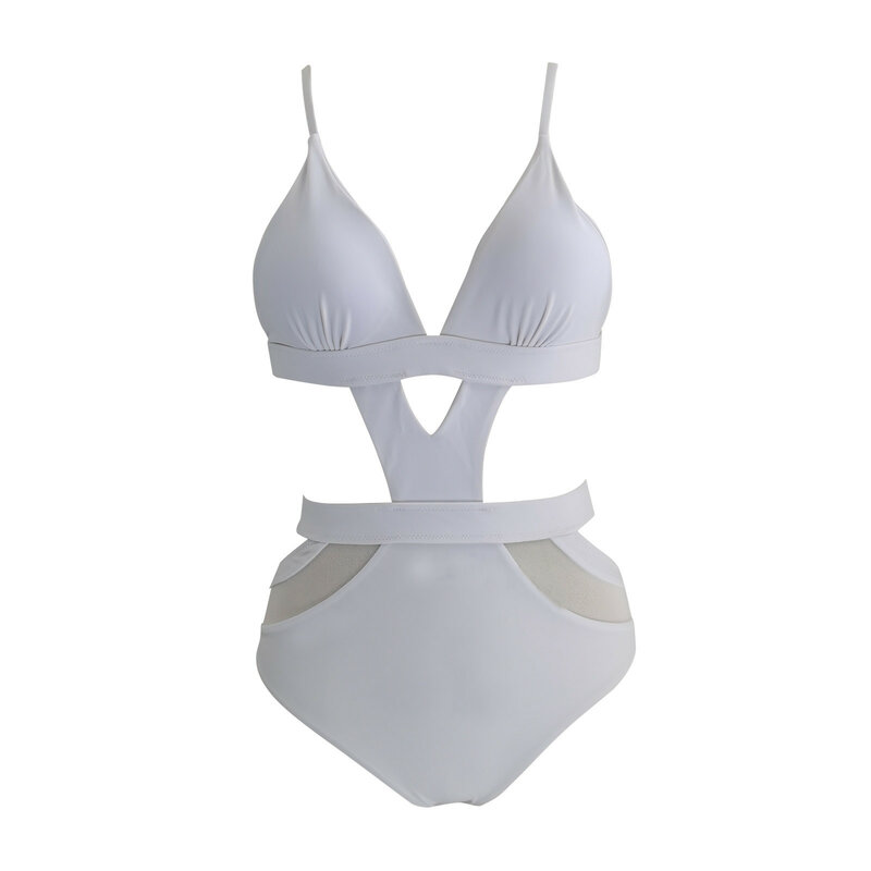 Aushöhlen Badeanzug Ein Stück Sexy Bikini Push-Up Weiß frauen Bademode 2021 Frauen Badeanzüge Costumi Da Bagno donna XL