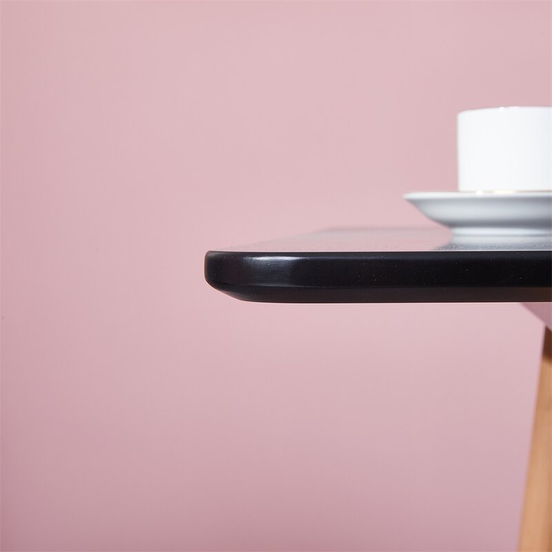 Stół do jadalni drewno nowoczesny prostokąt do kuchni salon jadalnia sypialnia apartament biurowy, czarny/biały, 110x70x73cm
