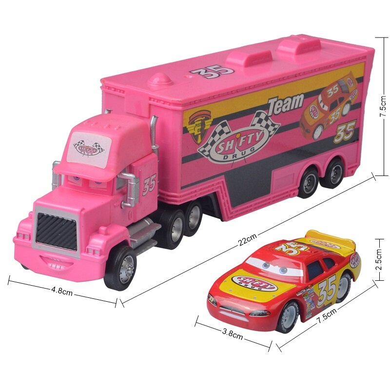 Car2 Disney Pixar Cars 3 Lightning McQueen Jackson Storm 1:55 Diecast Truck Metal Alloy Model Toys For Children's Christmas Gift