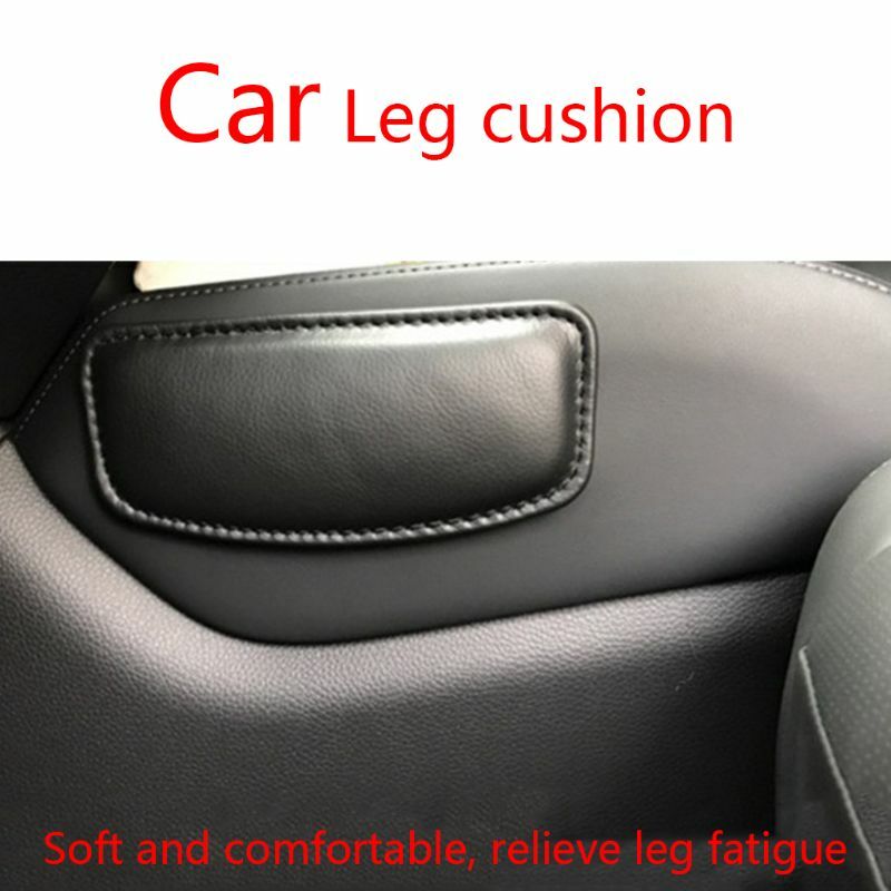 Cojín de cuero para pierna de coche, almohadilla de apoyo para los muslos, almohada Interior, accesorios para el coche