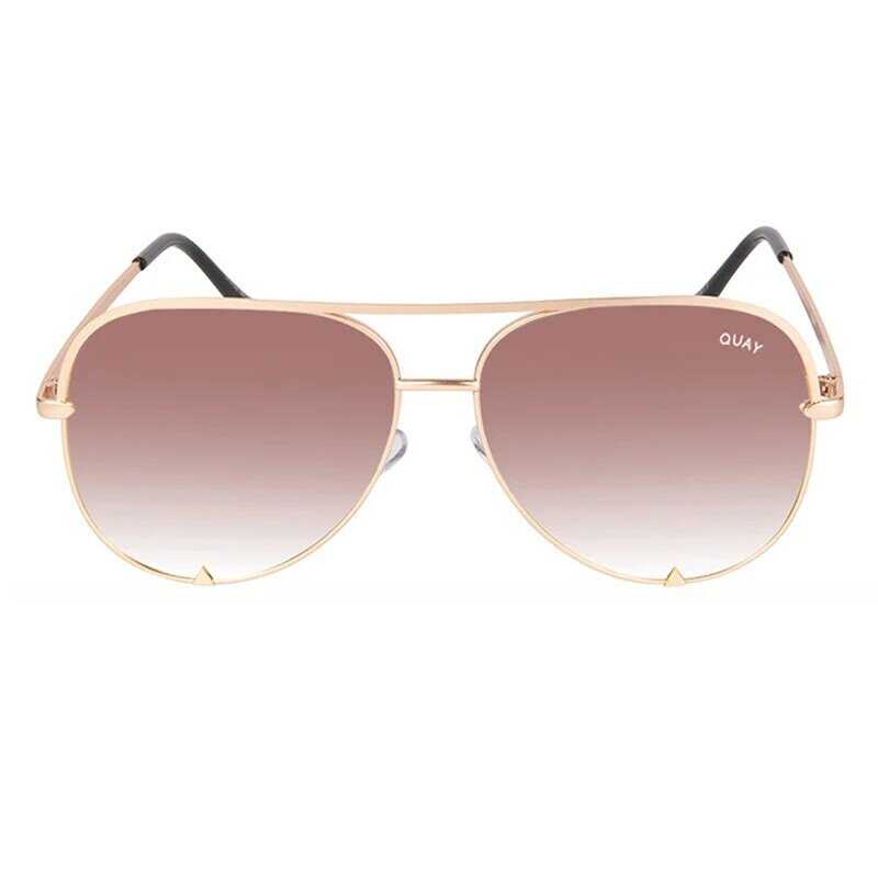 Quay-gafas de sol de marca para Mujer, lentes de sol femeninos con espejo, de piloto, a la moda, de viaje, con degradado