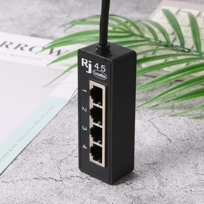 Répartiteur de câble Ethernet RJ45 chats, câble adaptateur 1 mâle à 4 femelles, Port LAN, accessoires de convertisseur pour Hub USB Lan