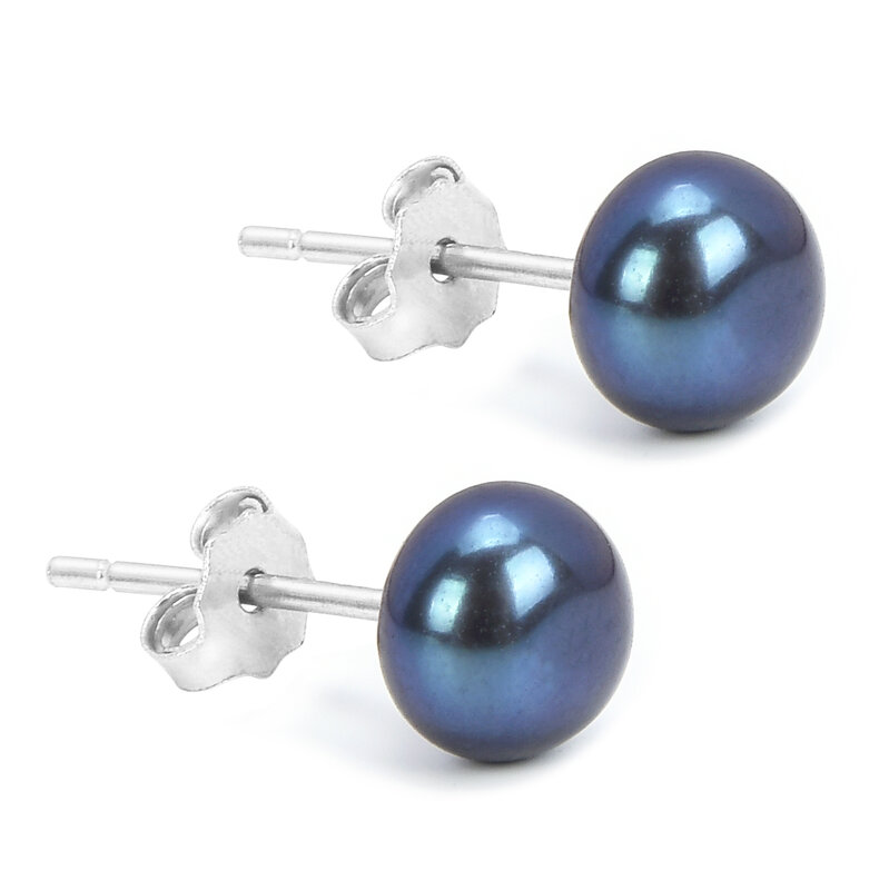 Natürliche Perle Ohrring 925 Sterling Silber Süßwasser Perle Stud Ohrring Mode Ohrringe für Frauen oder Mädchen Idee Geschenk