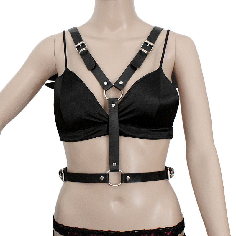 GAMPORL-حمالة صدر جلدية مثيرة للنساء ، حزام عبودية ، حزام BDSM ، فاسق ، قوطي ، ملابس داخلية مثيرة ، صنم