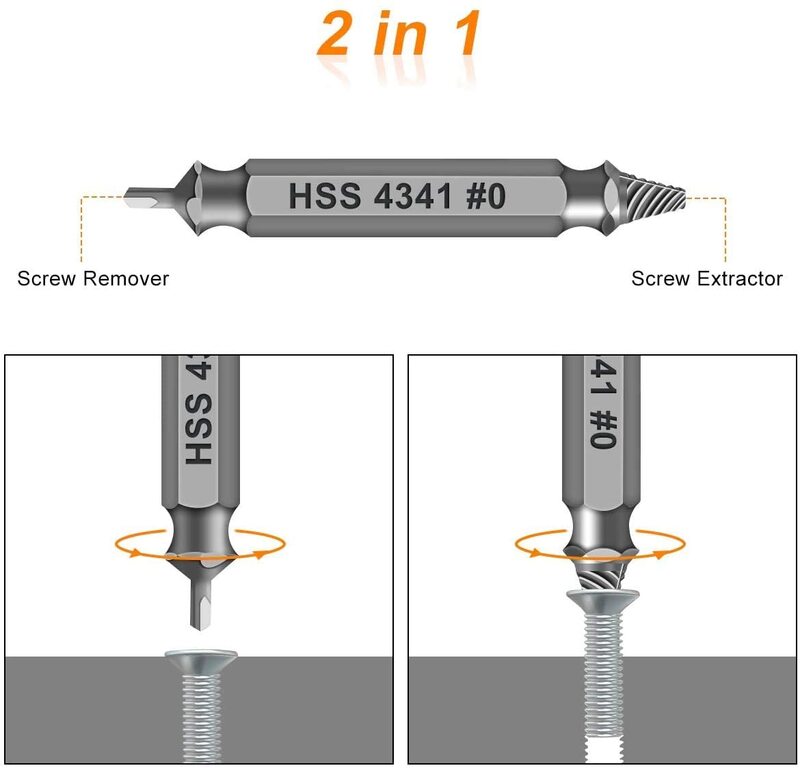 4/5/6Pcs Screw Extractor เจาะ Bit Drill ชุด Broken Bolt Extractor Bolt Stud Remover เครื่องมือ