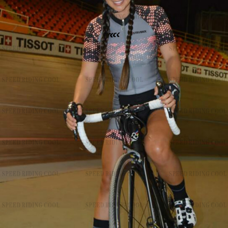 TKCK-Camiseta de Triatlón de manga corta para mujer, traje de jersey de ciclismo, mono de triatlón para mujer, maillot de bicicleta de BMX para mujer 2021