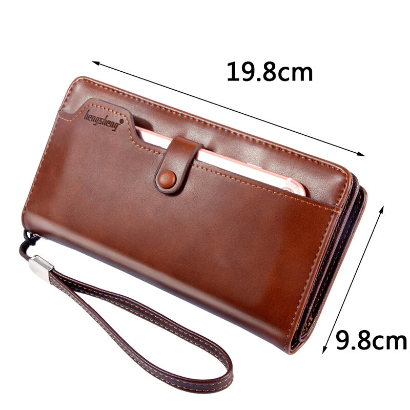 JIFANPAUL New Men's clutch bag wallet men wallet men's long US dollar clip multi-function mobile phone bag zipper small handbag