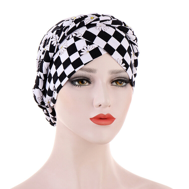 Print Muslim Turban Bonnet for Women Islamic Inner Hijab Caps Arab Wrap Head Hijabs Femme Musulman Turbante Mujer turban