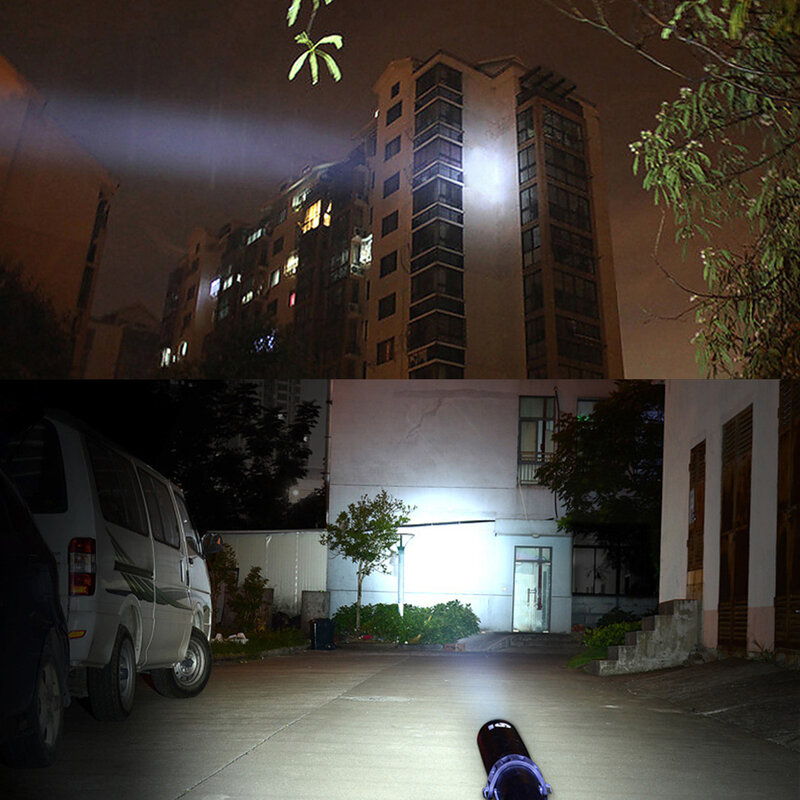 Gậy Bóng Chày Đèn LED Chống Thấm Nước Siêu Sáng Baton Hợp Kim Nhôm Đèn Pin Khẩn Cấp Và Tự Vệ