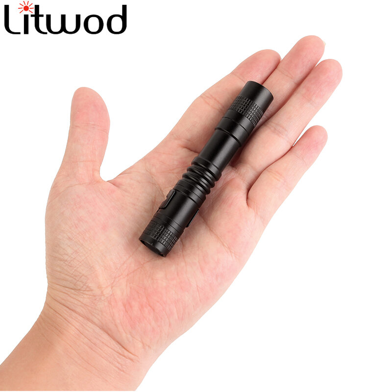 Litwod Z20 Mini Penlight Q5 2000LM Led Zaklamp Zaklamp Pocket Licht Waterdicht Lantaarn Aaa Batterij Krachtige Led Voor Wandelen