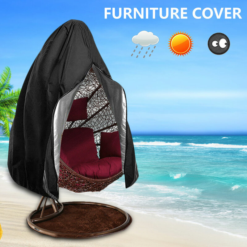 Waterproof Patio Chair Cover Egg Swing Chair Dust Cover Protector with Zipper Protective Case Outdoor Hanging Egg Chair Cover