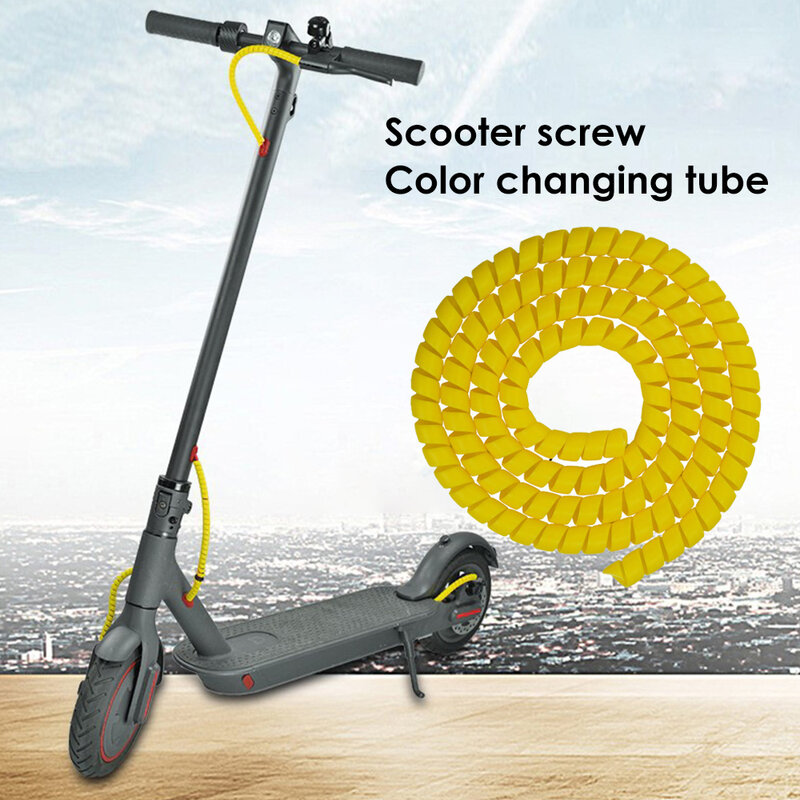 2m linha de proteção da tubulação organizador enrolamento espiral cabo fio protetor capa tubo para xiaomi m365/pro scooters elétricos