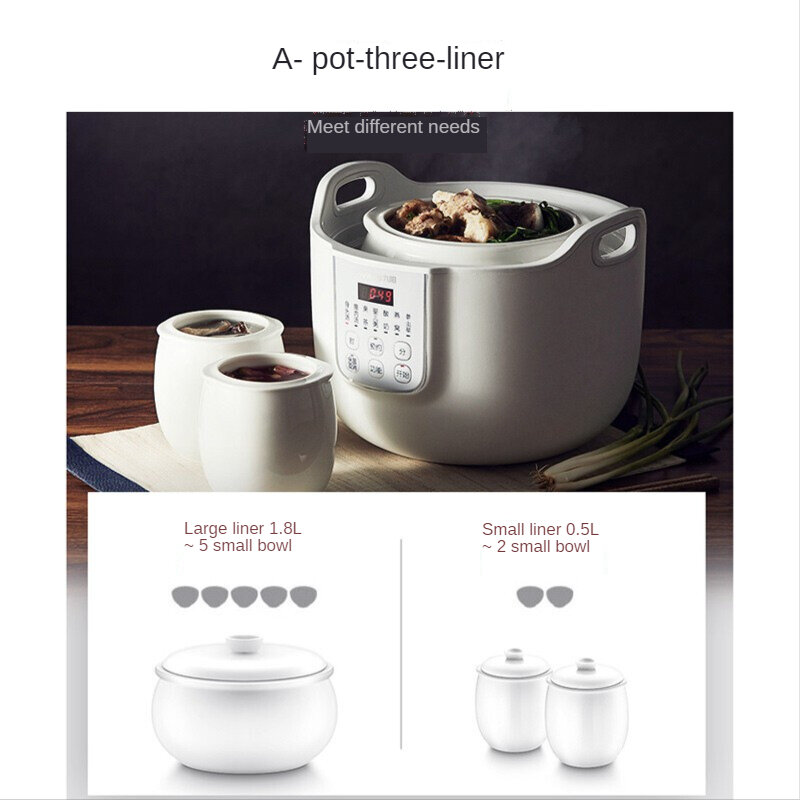 Joyoung-Olla eléctrica para estofado de cerámica, 1,8l, automática, para sopa, para el hogar