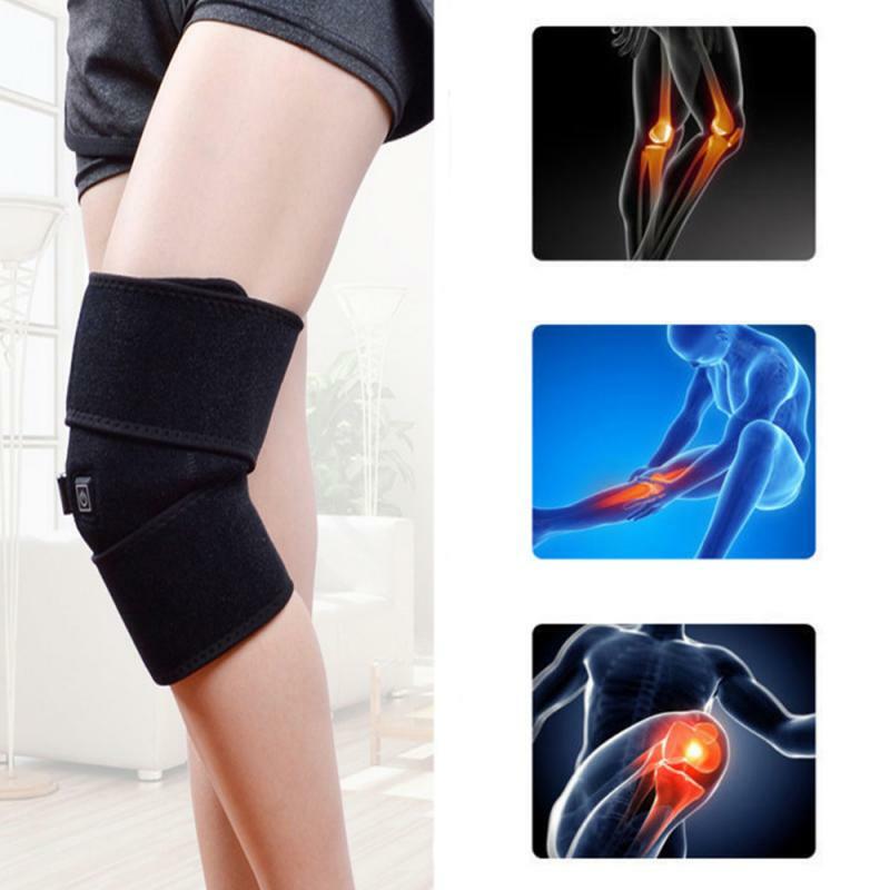 アウトドアスポーツニーパッド電熱膝パッド冬熱治療関節炎の痛みサポートブレースプロテクター膝パッド