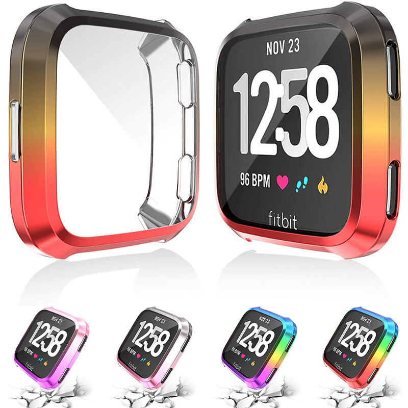 Neueste Weiche Tpu Fall für Fitbit Versa Uhr Abdeckung Screen Protector für Fitbit Versa Uhr Schutzhülle Rahmen Shell Schutzhülle