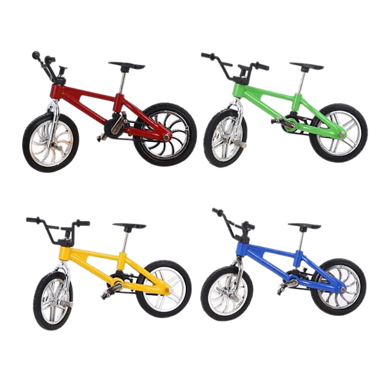 Mini bicicleta de dedo modelo de bicicleta de montaña, juego creativo de juguete, decoraciones de colección