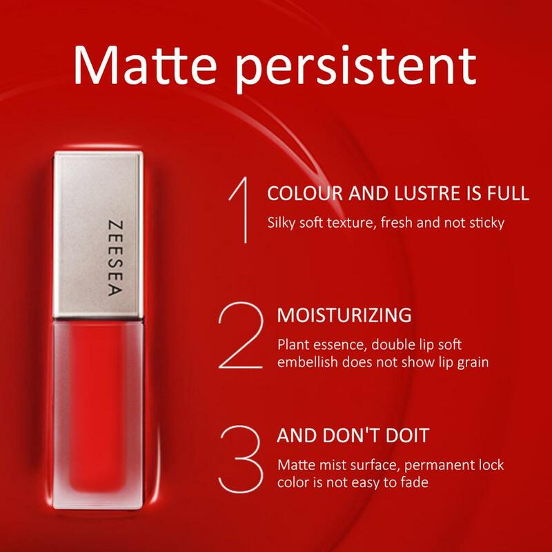 ZEESEA 14 Colors Matt Moisturized Lip Gloss Pigmented Easy To Wear Makeup Maquiagem Lipgloss Long Lasting Cosmestic