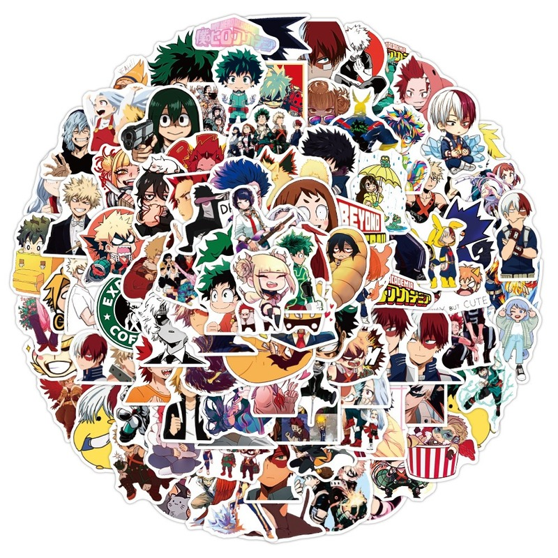 10/50/100 sztuk mój Hero Academia japonia naklejki Anime na laptopa deskorolka Izuku Midoriya może Boku No Hero Academia charakter