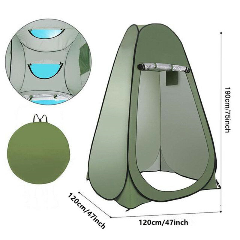 120*120*190cm Pop Up przebieralnia namiot prywatności przenośny odkryty prysznic namiot obóz toaleta osłona przeciwdeszczowa na plaży Camping Dropship