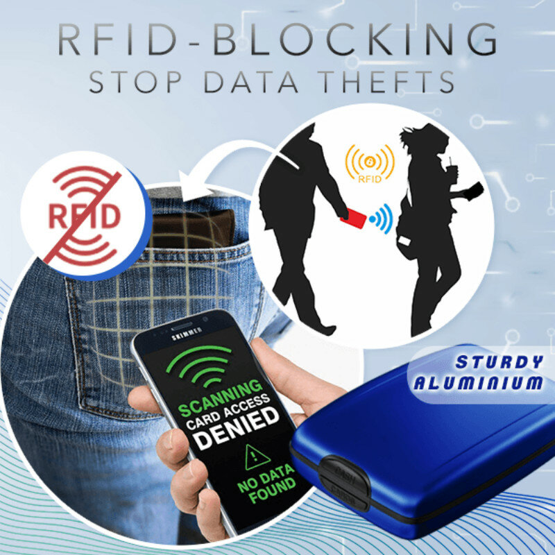 Cartera inteligente RFID, tarjetero multifuncional