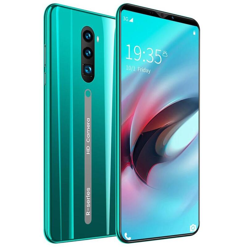 2020 nova rino3 pro 5.8 Polegada tela telefone android roxo água gota tela smartphone cor sólida telefone móvel forma legal moda