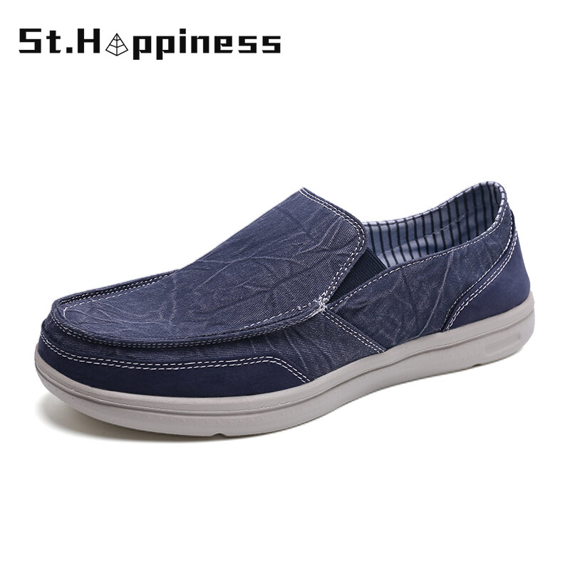 2021 Summer Men Canvas Boat Shoes Outdoor Convertible Slip On Loafer Moccasins Fashion Casual Flat Non-Slip Deck Shoes Big Size