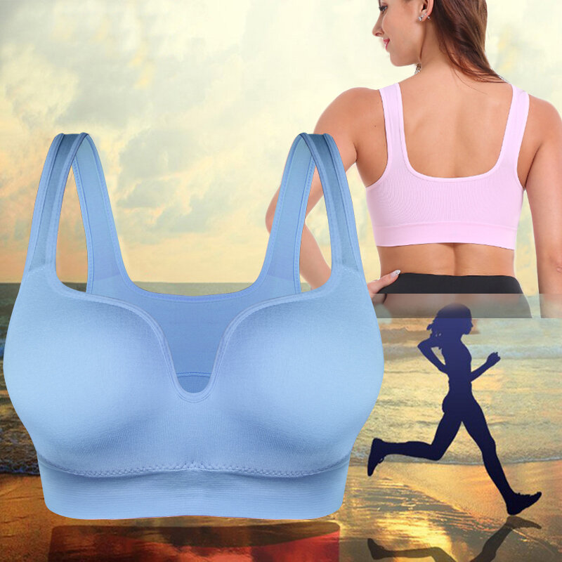 SEXYWG Bra Olahraga Wanita Kaus Yoga Pakaian Dalam Rompi Lari Kebugaran Bra Empuk Atasan Olahraga Crop Bra Push Up Nirkabel