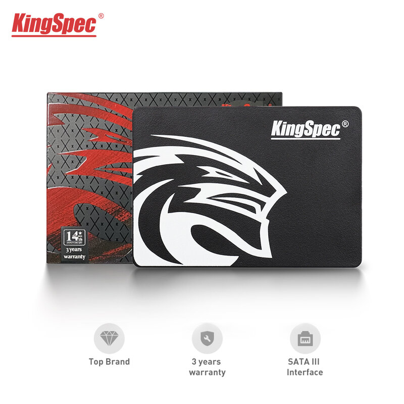 KingSpec – disque dur interne SSD, SATA, 2.5 pouces, avec capacité de 120 go, 240 go, 512 go, 128 go, 256 go, 1 to, pour ordinateur portable