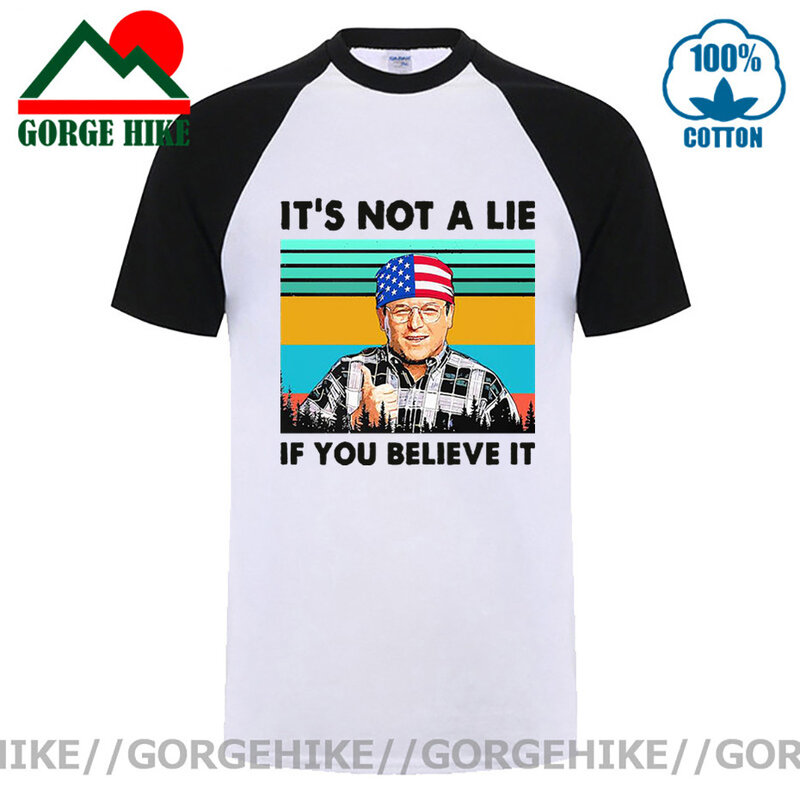 GorgeHike-새로운 여름 레트로 TV 쇼 티셔츠 seinteld George Costanza 빈티지 티셔츠 남성을 믿으면 현실이 아님, 2021