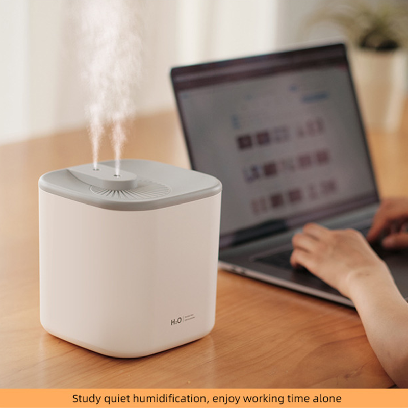Air Humidifier For Household Office New 3L Double Nozzle Essential Oil Diffuser With Led Light Desktop Silent Sprayer Mist Maker
