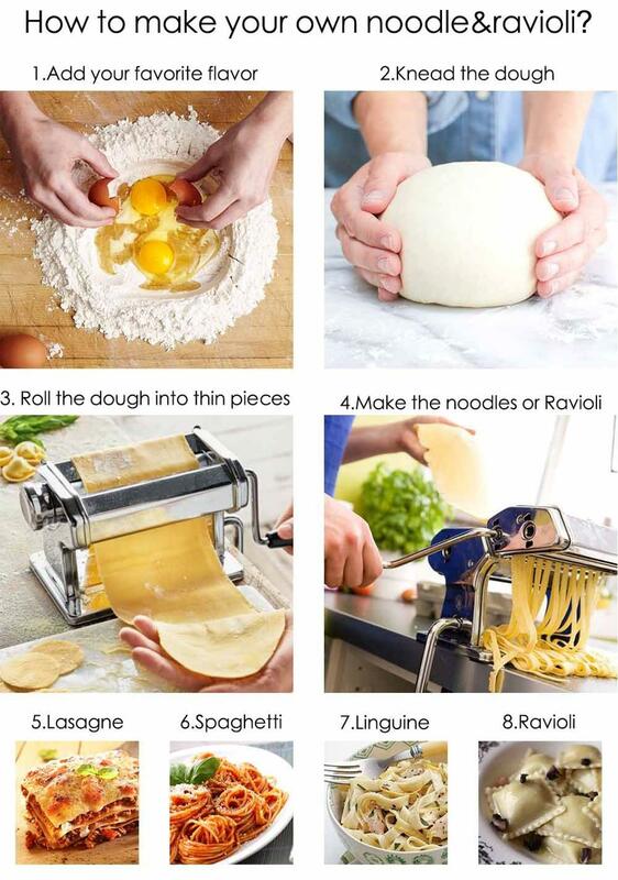 Noodle Pasta Maker acciaio inossidabile Nudeln Machine Lasagne Spaghetti Tagliatelle Ravioli Noodle Maker Machine Kitchen Pasta Tool