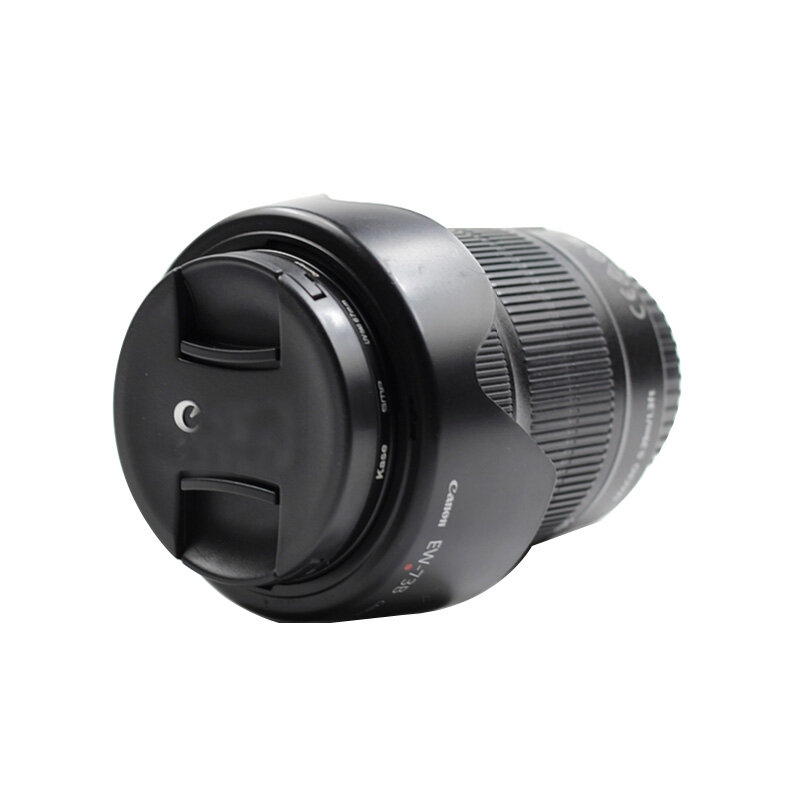 Capa de tampa snap-on para lente de câmera Canon, pitada central, 43mm, 49mm, 52mm, 55mm, 58mm, 62mm, 67mm, 72mm, 77mm, 82mm, alta qualidade