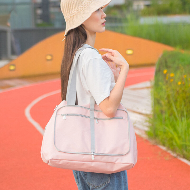 Bolsa transversal dobrável, bolsa de ombro portátil para viagem e atividades ao ar livre
