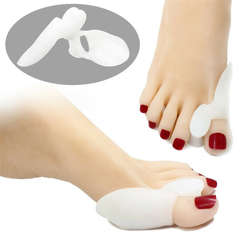 2PCS ซิลิโคนเจล Thumb Corrector Bunion Little Toe Protector แยก Hallux Valgus นิ้วมือ Straightener Foot Care Relief Pads