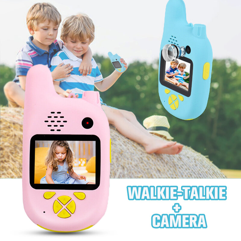 Crianças walkie talkie engraçado crianças brinquedos com câmera de vídeo hd mini mp3 player jogo interativo brinquedos eletrônicos presente das crianças