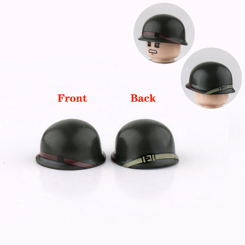 Bonecos de soldados da segunda guerra mundial, acessórios para capacete soldados do exército peças mini blocos de brinquedo